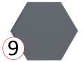 kromatika 11,6 x 10,1 cm - Floor tiles, hexagonal, matt pastel colors