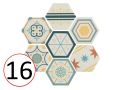 BOOM 14x16 cm - Floor and wall tiles, hexagonal, design colors.