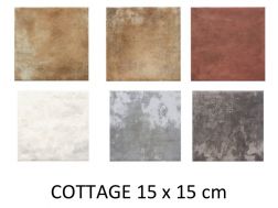 Cottage 15 x 15 cm - Floor and wall tiles, terracotta finish, terracotta type