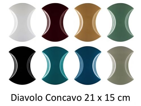 Diavolo Concavo 21x15 cm - Wall tile, 3D relief
