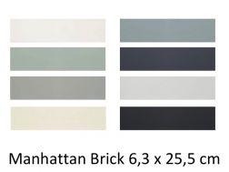 Manhattan Brick 6,3 x 25,5 cm - Floor and wall tiles, rectangular, design colors