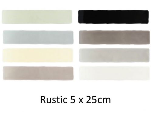 Rustic 5 x 25 cm - Wall tiles, rustic rectangle