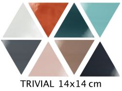 TRIVIAL 14x14 cm - Wall tiles, triangular, design colors