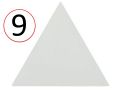 TRIVIAL 14x14 cm - Wall tiles, triangular, design colors