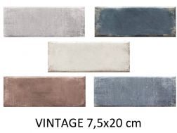 VINTAGE 7,5x20 cm - Floor and wall tiles, rustic finish