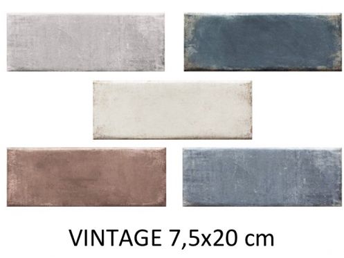 VINTAGE 7,5x20 cm - Floor and wall tiles, rustic finish