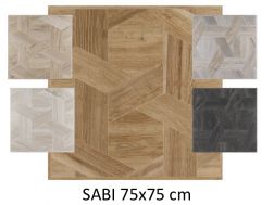 SABI 75x75 cm  - Wood floor tiles, imitation parquet.