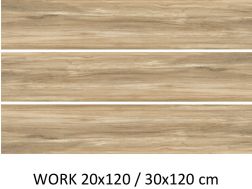 WORK 20x120 / 30x120 cm  - Wood floor tiles, imitation parquet.