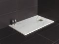 Shower tray, white marble effect, Calacatta and Carrara - BLANCO