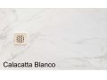 Shower tray, white marble effect, Calacatta and Carrara - BLANCO