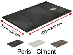 Shower tray, cement effect - PARIS