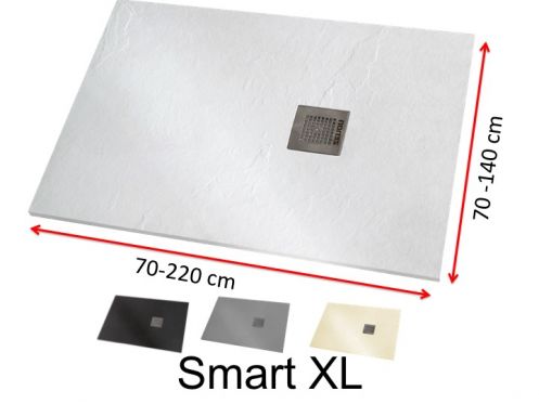 Large shower tray in mineral resin - SMART XL