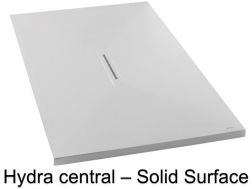 Shower tray, in Solid Surface mineral resin, central drain - HYDRA CENTRAL