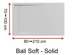 Shower tray, drain, in mineral resin, Solid Surface - BALI