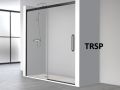 Sliding shower door, industrial art deco style, with black profile - ATELIER HIT 210