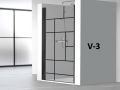 Swing shower door 80 x 195 cm, industrial art deco workshop style - ATELIER AC210