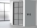 Swing shower door 80 x 195 cm, industrial art deco workshop style - ATELIER AC210