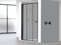 Swing shower door 80 x 195 cm, industrial art deco workshop style - ATELIER AC210
