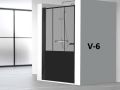 Swing shower door 80 x 195 cm, industrial art deco workshop style - ATELIER AC210