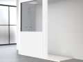 Shower wall, wall mounted, aluminum profile black - ATELIER OA