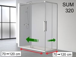Corner sliding shower doors- SUM 320