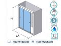 Double sliding shower doors, towards each other - DUB 2P
