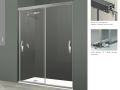 Double sliding shower doors, towards each other - DUB 2P