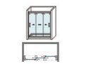 Shower door, three sliding panels - DUB 3P
