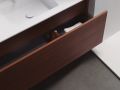 Bathroom cabinet, two drawers, one of which is hidden, height 50 cm, wood finish - TRENDY