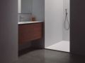 Bathroom cabinet, two drawers, one of which is hidden, height 50 cm, wood finish - TRENDY __plus__ LAVABO
