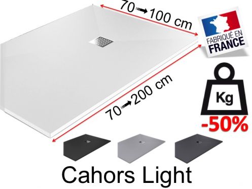 Lightweight shower tray, in lightened mineral resin - CAHORS LIGHT