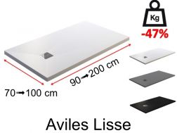 Shower tray, in lightweight resin - AVILES LISSE LIGHT