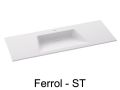 Vanity top, wall-mounted or built-in, in mineral resin - FERROL