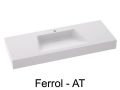 Vanity top, wall-mounted or built-in, in mineral resin - FERROL