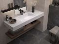 Vanity top, wall-mounted or built-in, in mineral resin - FERROL