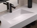 Vanity top, wall-mounted or built-in, in mineral resin - FERROL