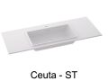 Vanity top, wall-mounted or built-in, in mineral resin - CEUTA