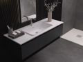 Vanity top, wall-mounted or built-in, in mineral resin - CEUTA