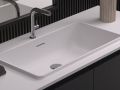 Vanity top, wall-mounted or built-in, in mineral resin - CEUTA