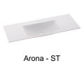 Vanity top, wall-mounted or built-in, in mineral resin - ARONA