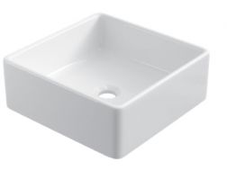 Washbasin 38x38 cm, white ceramic - COUNTER TOP 1701