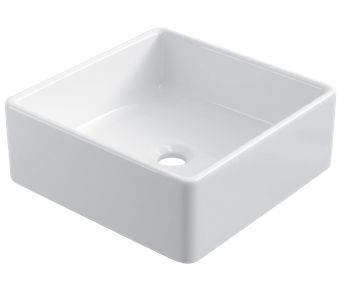 Washbasin 38x38 cm, white ceramic - COUNTER TOP 1701