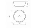 Washbasin  450 mm, white ceramic - COUNTER TOP 1501
