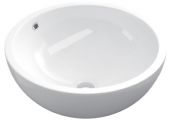 Washbasin Ø 450 mm, white ceramic - COUNTER TOP 1501