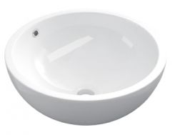 Washbasin Ø 450 mm, white ceramic - COUNTER TOP 1501