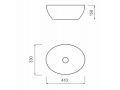 Washbasin 33x41 cm, white ceramic - COUNTER TOP 1801