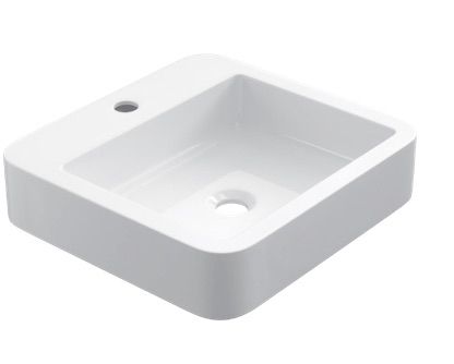 Washbasin 42x45 cm, white ceramic - COUNTER TOP 1601