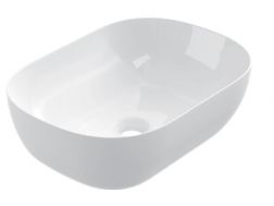Washbasin 46x33 cm, white ceramic - COUNTER TOP 4001
