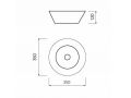 Washbasin  350 mm, white ceramic - COUNTER TOP 2201