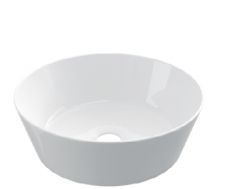 Washbasin Ø 350 mm, white ceramic - COUNTER TOP 2201
